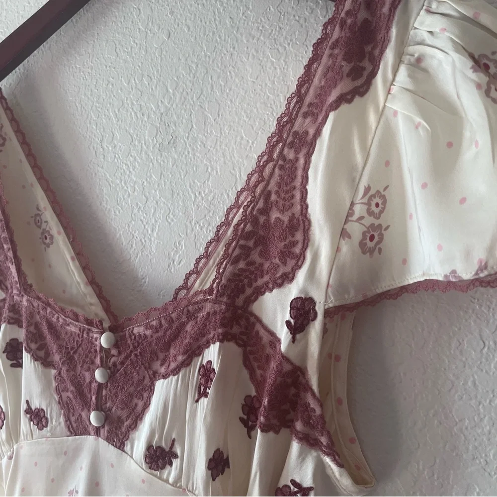 NWT! Free People Haven Embroidered Midi Dress - Picture 9 of 15